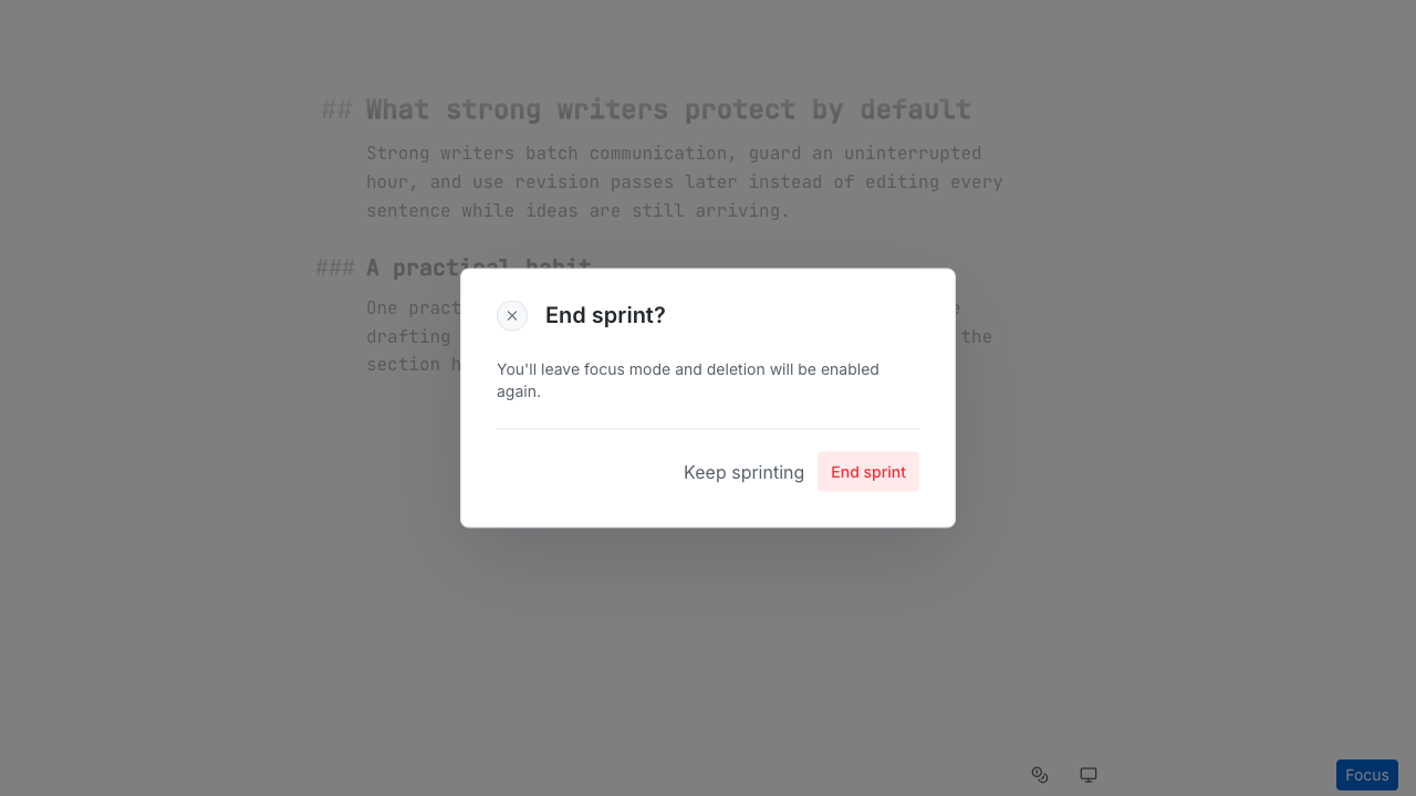 End sprint confirmation dialog